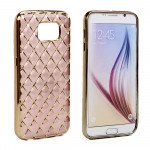 Wholesale Samsung Galaxy S6 Edge Exotic Electroplate Soft Hybrid Case (Rose Gold)
